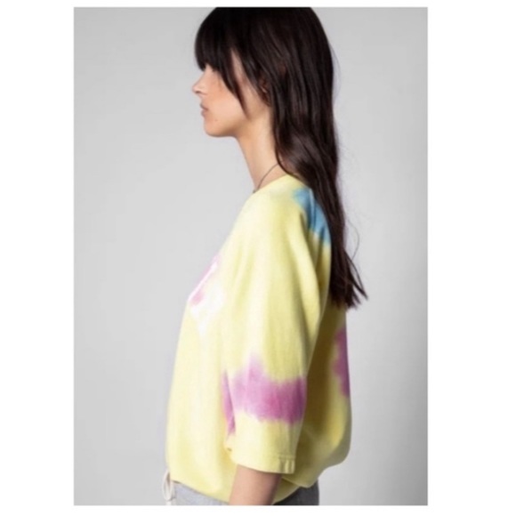 NWT Zadig & Voltaire Oversized Portland Amour tie Dye Sweatshirt S - Picture 4 of 7